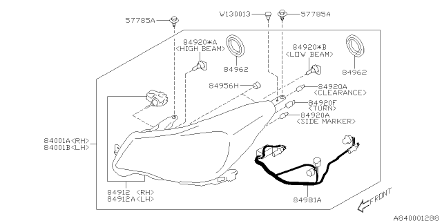 2016 Subaru Forester Head Lamp Diagram 1
