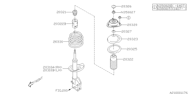 2015 Subaru Forester Front Shock Absorber Diagram