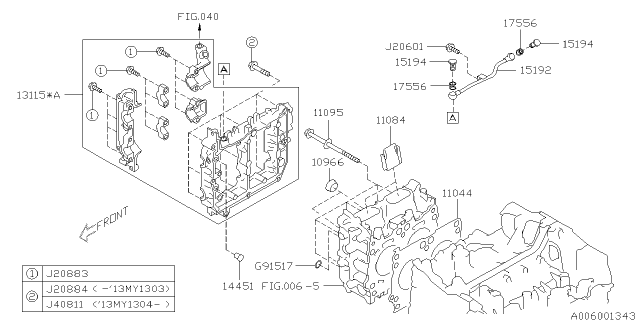 2014 Subaru Forester Plate Cylinder Head Diagram for 11084AA090