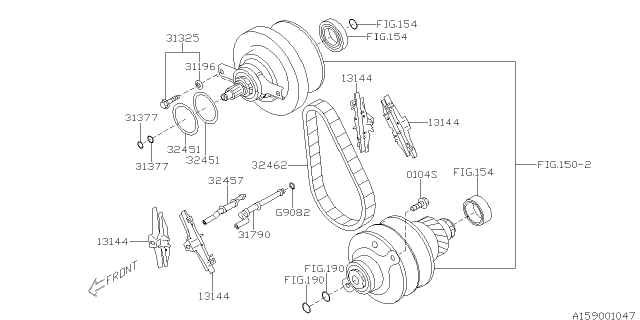 2018 Subaru Forester Pulley Set Diagram 1