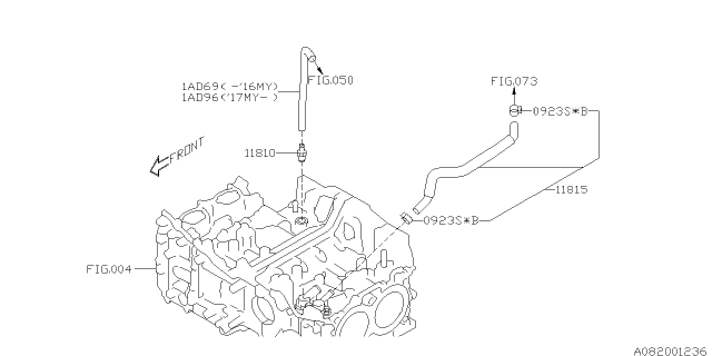 2016 Subaru Forester Hose Vacuum Diagram for 99071AD690