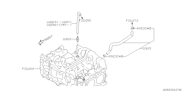 2017 Subaru Forester Vacuum Hose Diagram for 99071AD960