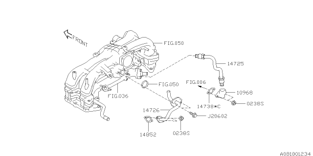 2014 Subaru Forester Emission Control - EGR Diagram 1