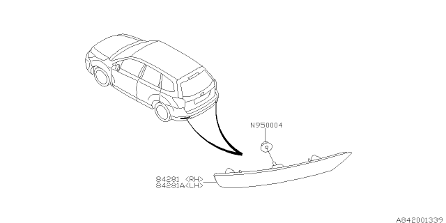 2017 Subaru Forester Lamp - Rear Diagram 3