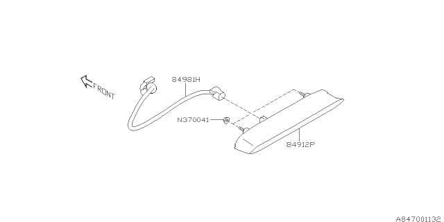 2015 Subaru Forester Lamp - High Mount Stop Lamp Diagram 2