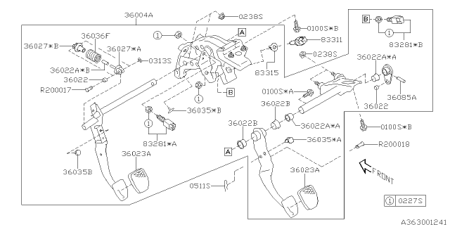 2018 Subaru Forester Pedal System Diagram 2