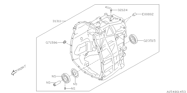 2017 Subaru Forester Automatic Transmission Case Diagram 7