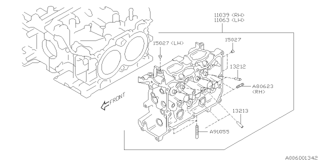 2014 Subaru Forester Cylinder Head Diagram 1