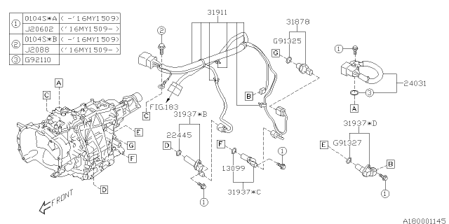 2015 Subaru Forester Shift Control Diagram 2