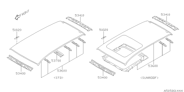 2017 Subaru Forester Body Panel Diagram 7