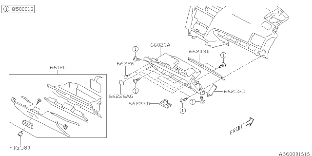 2015 Subaru Forester Instrument Panel Diagram 5