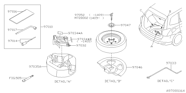 2016 Subaru Forester Label Jack Diagram for 97034FJ011