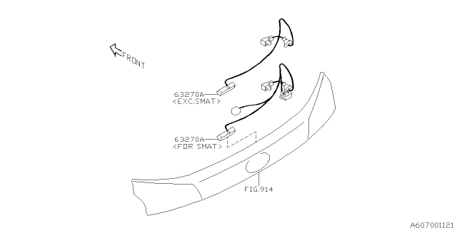 2014 Subaru Forester Switch Opener Rear Gate Diagram for 63270SG000