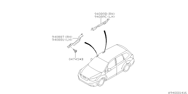 2015 Subaru Forester Inner Trim Diagram 2