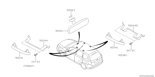 2015 Subaru Forester Room Inner Parts Diagram 1
