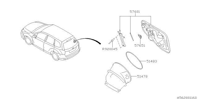 2016 Subaru Forester Trunk & Fuel Parts Diagram 2