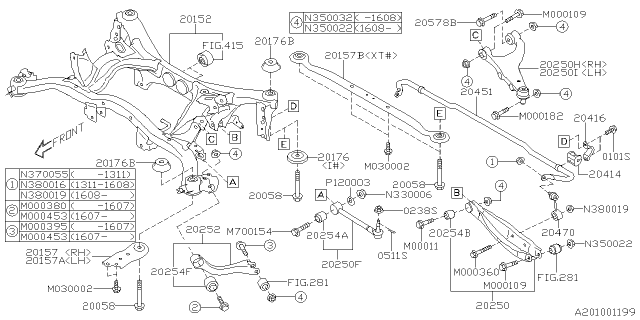 2016 Subaru Forester Rear Suspension Diagram