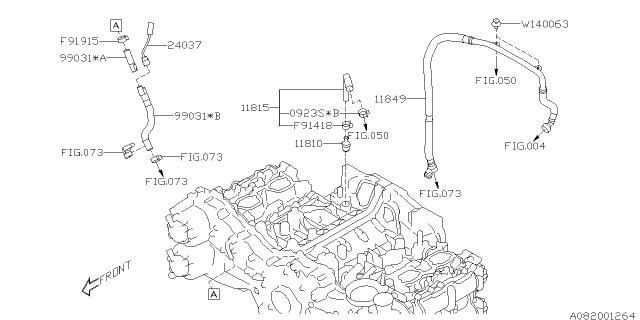 2017 Subaru Forester Pcv Valve Pipe Assembly Diagram for 11849AA200