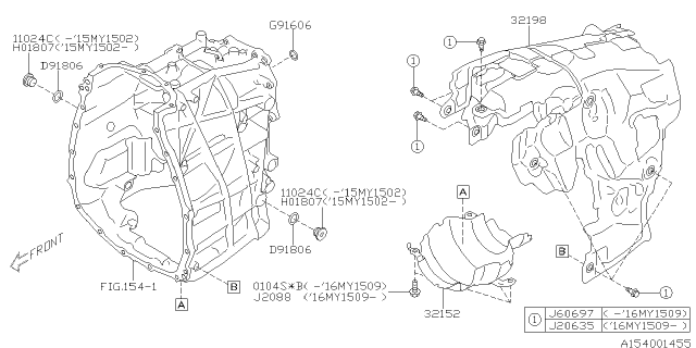 2016 Subaru Forester BAFFLE Oil Diagram for 32152AA040