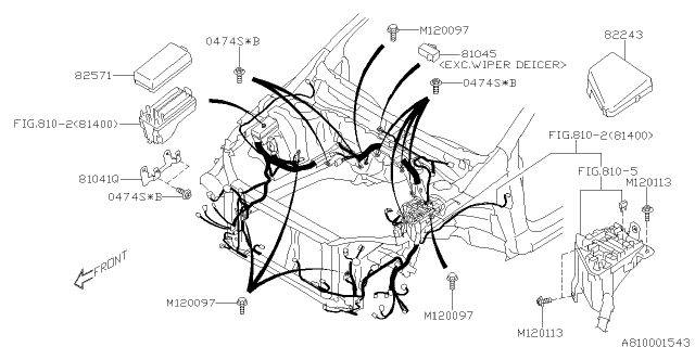 2017 Subaru Impreza Fuse Box Cover Up Diagram for 82243FL01A