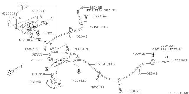 2017 Subaru Impreza Lever Assembly(H/B) Diagram for 26001FL00A