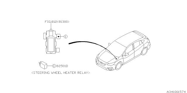 2018 Subaru Impreza Steering Column Diagram 1