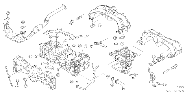2017 Subaru Impreza Engine Assembly Diagram 3