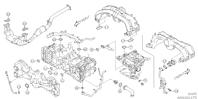 2018 Subaru Impreza Engine Assembly Diagram 3