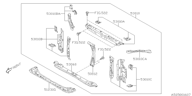 2020 Subaru Impreza Body Panel Diagram 8