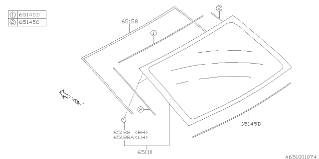 2020 Subaru Impreza Dam Rubber-Lower Diagram for 65145FL12A