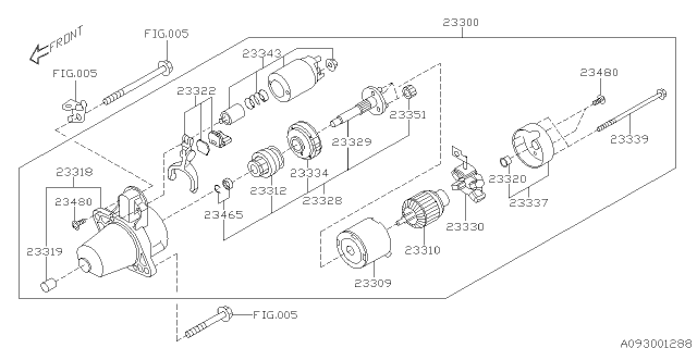 2021 Subaru Impreza Starter YOKE Assembly Diagram for 23309AA420