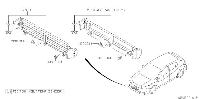 2017 Subaru Impreza ACTV G A SHTR Assembly FRM Diagram for 52811FL01A