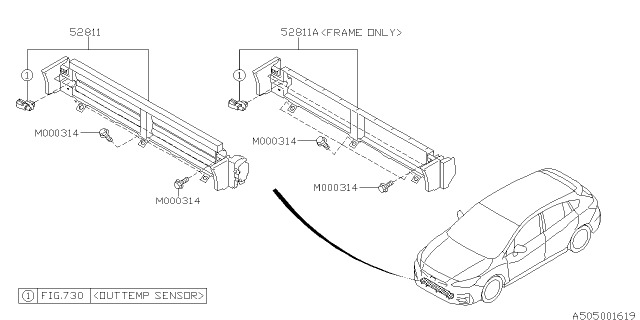 2017 Subaru Impreza ACTV G A SHTR Assembly SIA Diagram for 52811FL00A