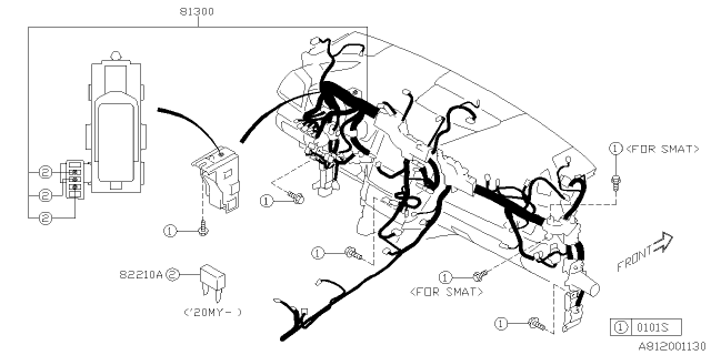 2021 Subaru Impreza Wiring Harness - Instrument Panel Diagram
