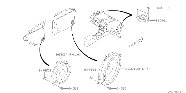 2021 Subaru Impreza Audio Parts - Speaker Diagram 2