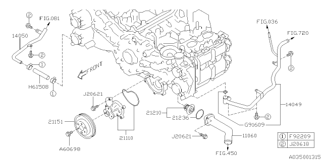 2019 Subaru Impreza Water Pump Diagram
