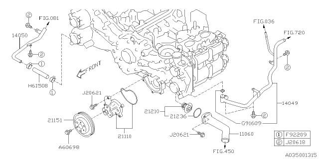 2017 Subaru Impreza Water Pump Diagram