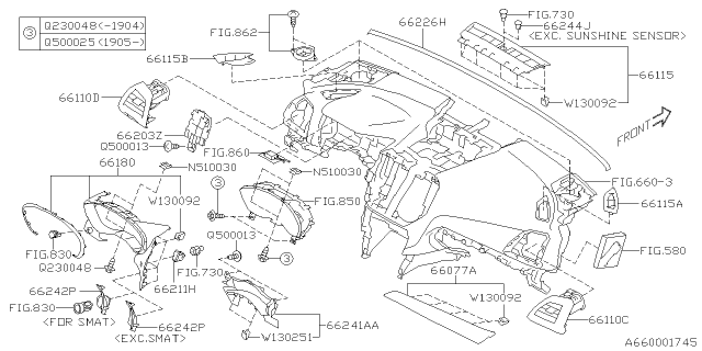 2020 Subaru Impreza Instrument Panel Diagram 7