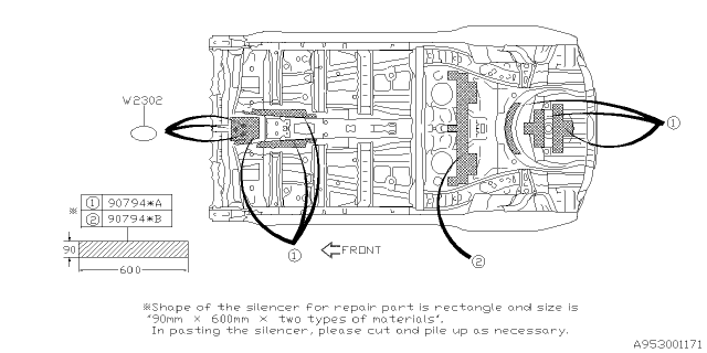 2018 Subaru Impreza Silencer Diagram 2