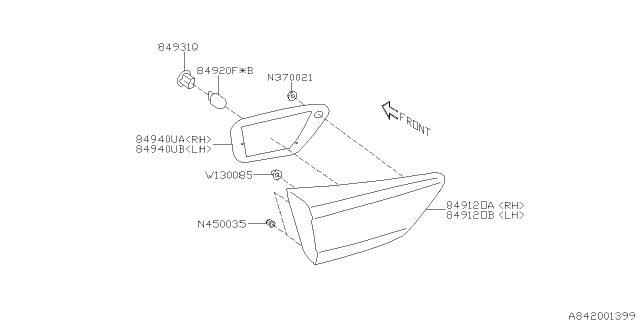 2018 Subaru Impreza Lamp - Rear Diagram 4