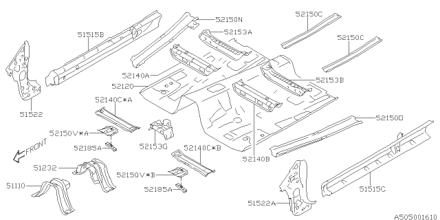 2021 Subaru Impreza Body Panel Diagram 2