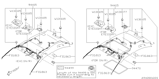 2017 Subaru Impreza Roof Trim Diagram 1