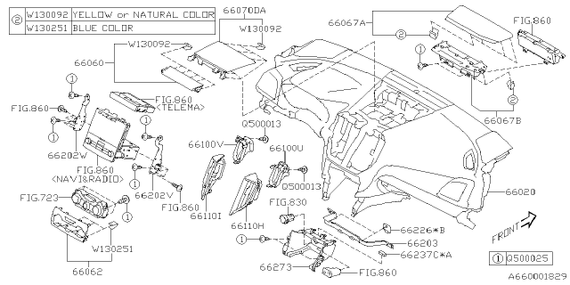 2020 Subaru Impreza Instrument Panel Diagram 2