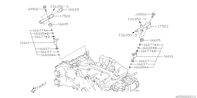 2018 Subaru Impreza Pipe Assembly-Fuel LH Diagram for 17523AB07A