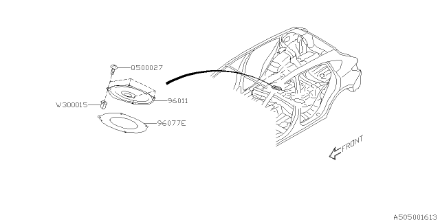 2021 Subaru Impreza Cover Fuel RH Diagram for 96011FL00A9P