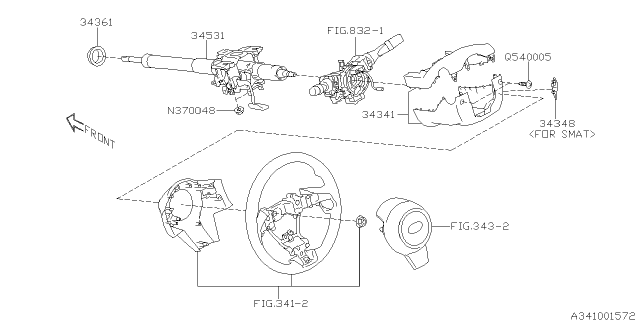 2018 Subaru Impreza Steering Column Diagram 2