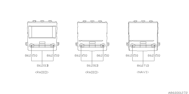 2020 Subaru Impreza Audio Parts - Radio Diagram 1