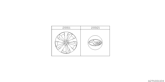 2020 Subaru Impreza Wheel Cap Diagram