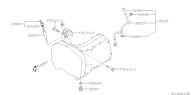 2017 Subaru Impreza Manual Transmission Case Diagram 1