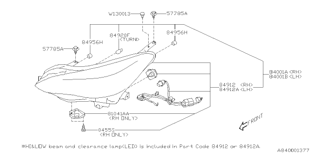 2021 Subaru Impreza Head Lamp Diagram 3